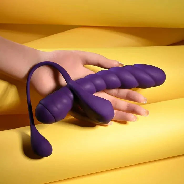 Playboy Pleasure TWISTED PLAYGROUND USB Rechargeable Vibrator & Cock Ring Kit - LOVVA
