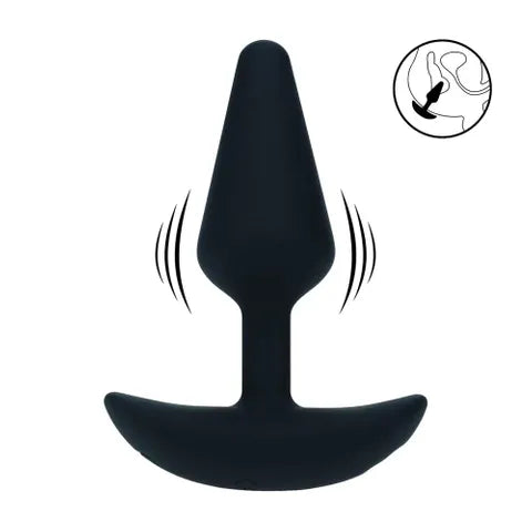 Shots Toys LEVELZ Classic USB Rechargeable Vibrating Silicone Anal Plug Small Black