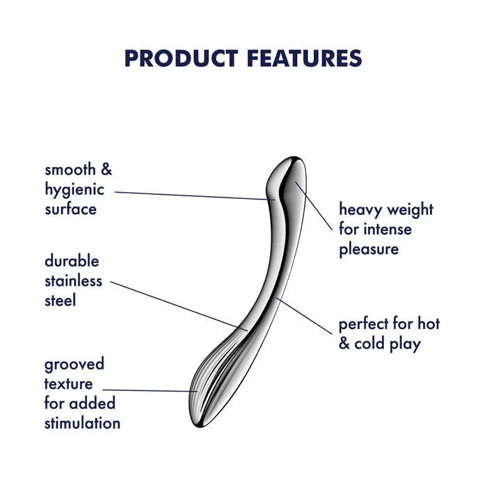 Satisfyer Pure Gravity 1 Steel Dildo 22cm - LOVVA