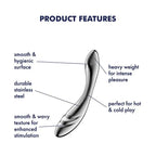 Satisfyer Pure Gravity 3 Steel Dildo 21cm - LOVVA