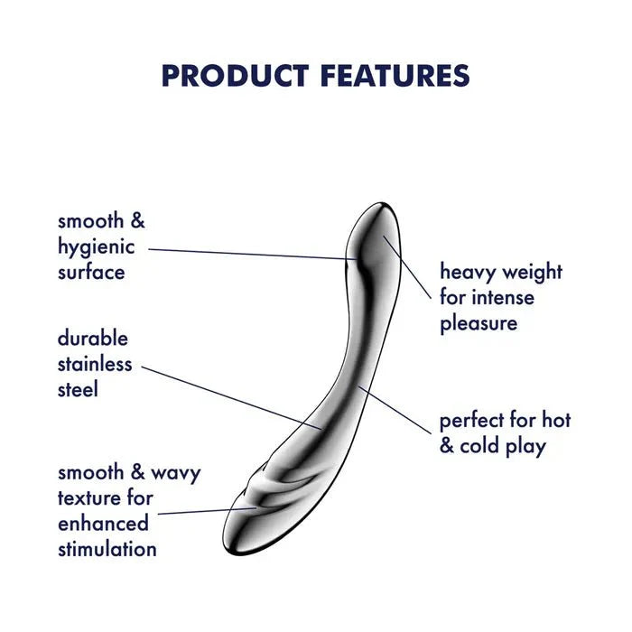 Satisfyer Pure Gravity 3 Steel Dildo 21cm - LOVVA