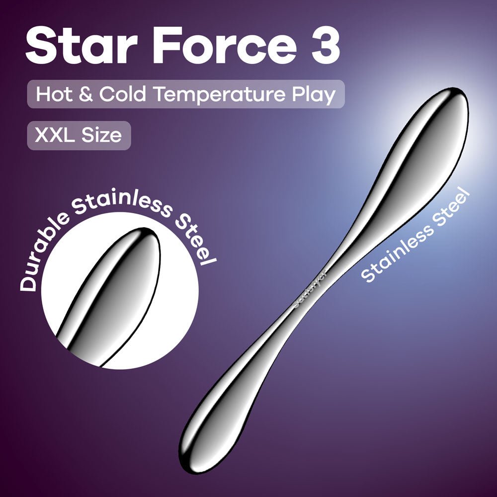 Satisfyer Star Force 3 Steel Dildo 27cm - LOVVA