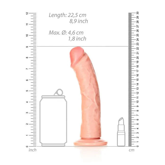 Shots Toys REALROCK Realistic Regular Curved Dildo With Suction Cup 8 Inch - LOVVA