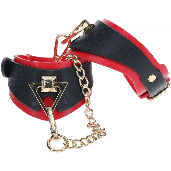 OUCH! Milan Collection Handcuffs Restraints Black / Red Shots Toys