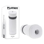 Playboy Pleasure TWIST & STROKE USB Rechargeable Heating Stroker With UV Cleaning White Playboy Pleasure