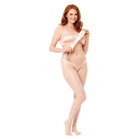 Sex & Mischief Peaches N CreaMe Chain Impressions Spanking Paddle Peach